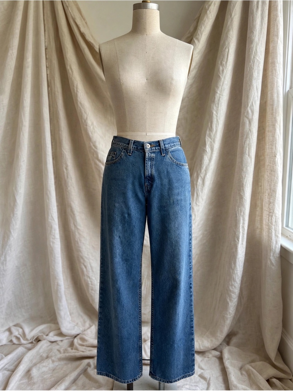 Vintage Levi's 965 Wide Leg Jeans 9 Long 30x32 High Rise Baggy